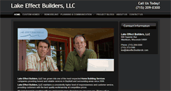 Desktop Screenshot of lakeeffectbuildersllc.com