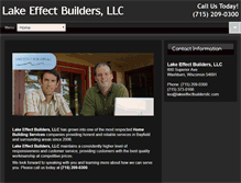 Tablet Screenshot of lakeeffectbuildersllc.com